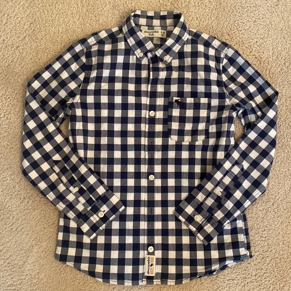 Abercrombie kids plaid cotton shirt. Worn twice